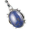 13815: Silver Setting blue lapis lazuli american-southwest pendants