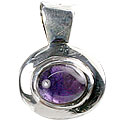 13824: Silver Setting purple amethyst  mini pendants