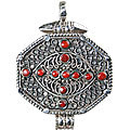 Design 13826: orange carnelian ethnic pendants