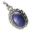 13832: Silver Setting blue lapis lazuli american-southwest pendants