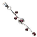 13845: Silver Setting purple amethyst  art-deco pendants