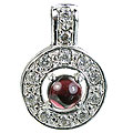 Design 14568: red,white garnet engagement pendants
