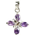 Design 14680: purple amethyst flower pendants