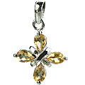 Design 14681: yellow citrine flower pendants