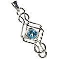 Design 14683: blue blue topaz contemporary pendants
