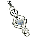 Design 14685: white moonstone contemporary pendants