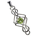 Design 14688: green peridot contemporary pendants
