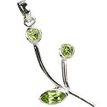 Design 14765: green peridot leaf pendants