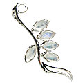 Design 14769: white moonstone leaf pendants