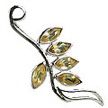 Design 14772: yellow citrine leaf pendants