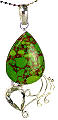Design 17018 green,white mohave pendants