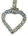 Design 18264 blue blue topaz heart pendants