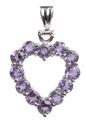Design 18364 purple amethyst heart pendants