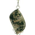 9267: Silver Setting green,white moss agate pendants