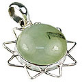 Design 9278: blue,green fluorite star, sun pendants