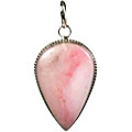 9296: Silver Setting pink pink opal pendants