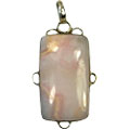 9297: Silver Setting pink pink opal pendants