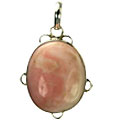 9299: Silver Setting pink pink opal pendants