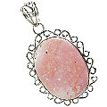 9300: Silver Setting pink pink opal pendants