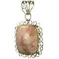 9303: Silver Setting pink pink opal pendants