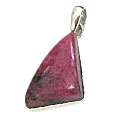 9308: Silver Setting pink,red rhodonite pendants
