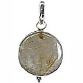 Design 9348: white golden rutile pendants