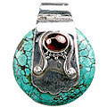 9454: blue,green,red turquoise pendants