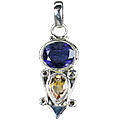 Design 9531: purple,yellow iolite pendants