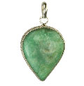 Design 9541: green chrysoprase pendants