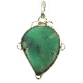 Design 9548: green chrysoprase pendants