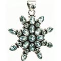 Design 977 blue blue topaz star pendants