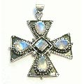 Design 9907: blue moonstone christian pendants