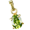 9937: Silver Setting green peridot pendants