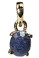9939: Silver Setting Blue sapphire pendants