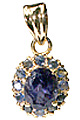 9948: Silver Setting Blue sapphire pendants