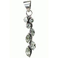 9997: Silver Setting blue,green aquamarine pendants
