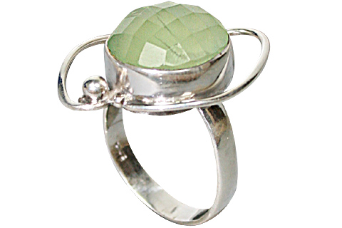 SKU 10219 - a Prehnite rings Jewelry Design image