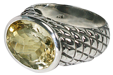SKU 10364 - a Lemon Quartz rings Jewelry Design image