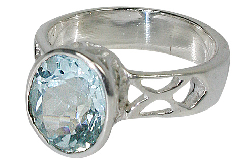 SKU 10366 - a Blue Topaz rings Jewelry Design image