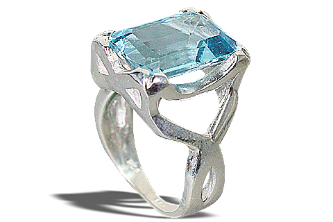 SKU 10368 - a Blue Topaz rings Jewelry Design image