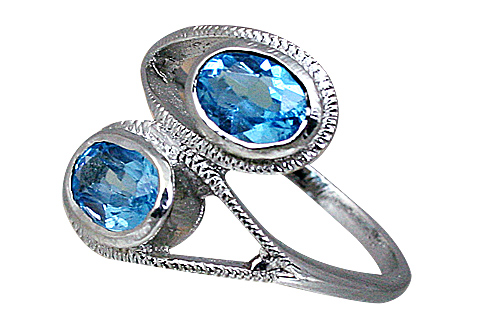 SKU 10446 - a Blue Topaz rings Jewelry Design image