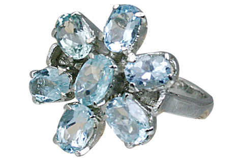 SKU 10447 - a Blue Topaz rings Jewelry Design image