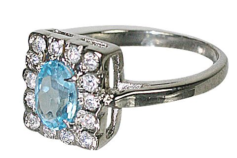SKU 10455 - a Blue Topaz rings Jewelry Design image