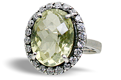 SKU 10457 - a Lemon Quartz rings Jewelry Design image