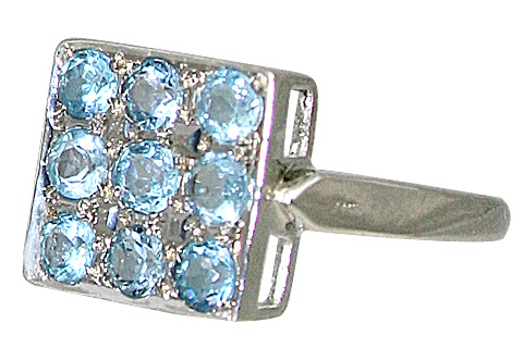 SKU 10468 - a Blue Topaz rings Jewelry Design image