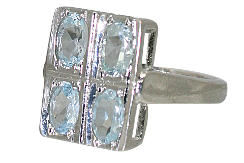 SKU 10472 - a Blue Topaz rings Jewelry Design image