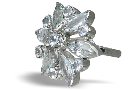 SKU 10529 - a Aquamarine rings Jewelry Design image