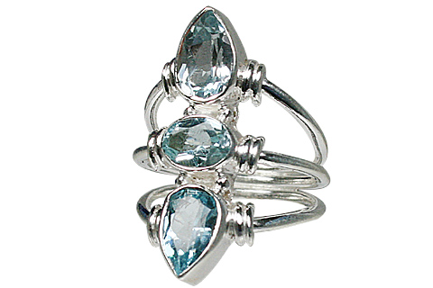 SKU 10615 - a Blue Topaz rings Jewelry Design image