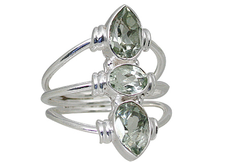 SKU 10760 - a Green amethyst rings Jewelry Design image