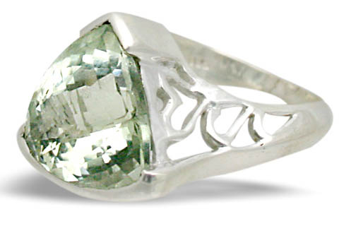SKU 10796 - a Green Amethyst rings Jewelry Design image